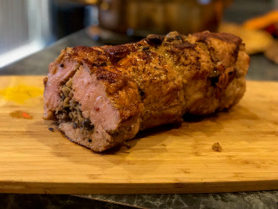 Lemon Pepper Stuffed Pork Tenderloin
